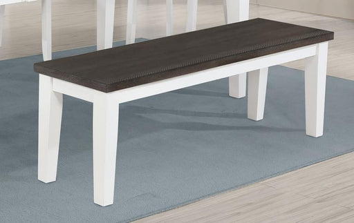 Kingman - Rectangular Bench - Espresso And White - Simple Home Plus