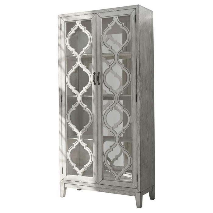 Mckellen - 2-Door Tall Cabinet - Antique White - Simple Home Plus