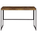 Estrella - Writing Desk - Antique Nutmeg And Gunmetal - Simple Home Plus