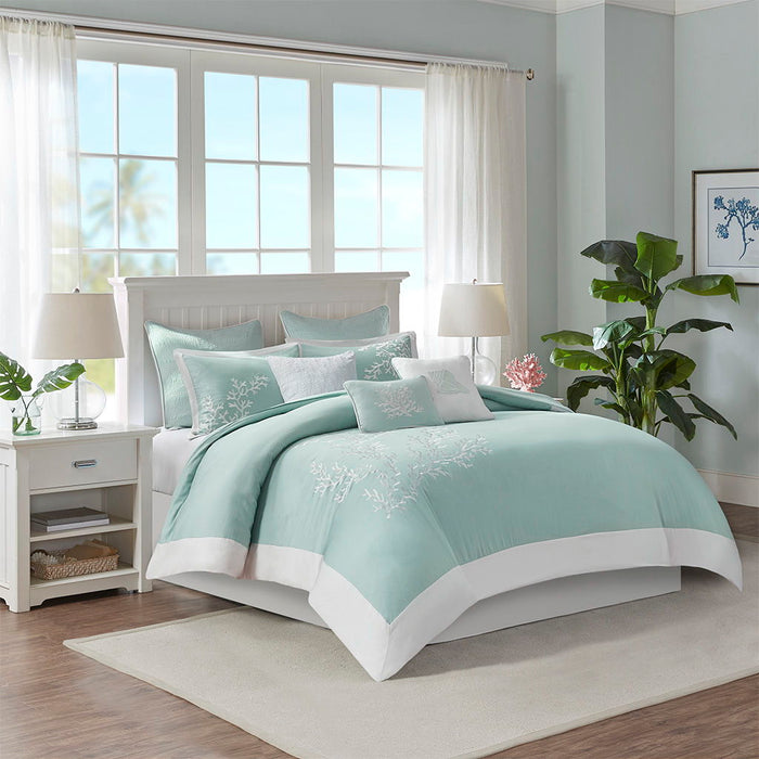 Coastline - King Duvet Cover Mini Set - Aqua