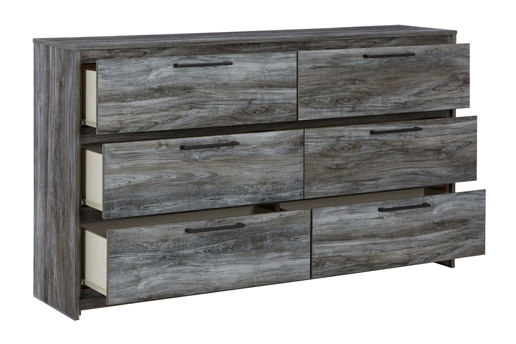 Baystorm - Gray - Six Smooth Drawer Dresser - Simple Home Plus