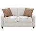 Christine - Upholstered Cushion Back Loveseat - Beige - Simple Home Plus