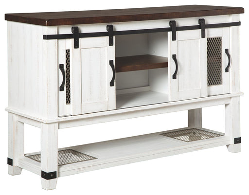 Valebeck - White / Brown - Dining Room Server - Simple Home Plus