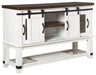 Valebeck - White / Brown - Dining Room Server - Simple Home Plus