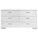 Felicity - 6-Drawer Dresser - Glossy White - Simple Home Plus