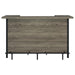 Bellemore - Bar Unit With Footrest - Gray Driftwood And Black - Simple Home Plus