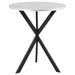 Kenzo - Round Metal Top Bar Table - Silver And Sandy Black - Simple Home Plus