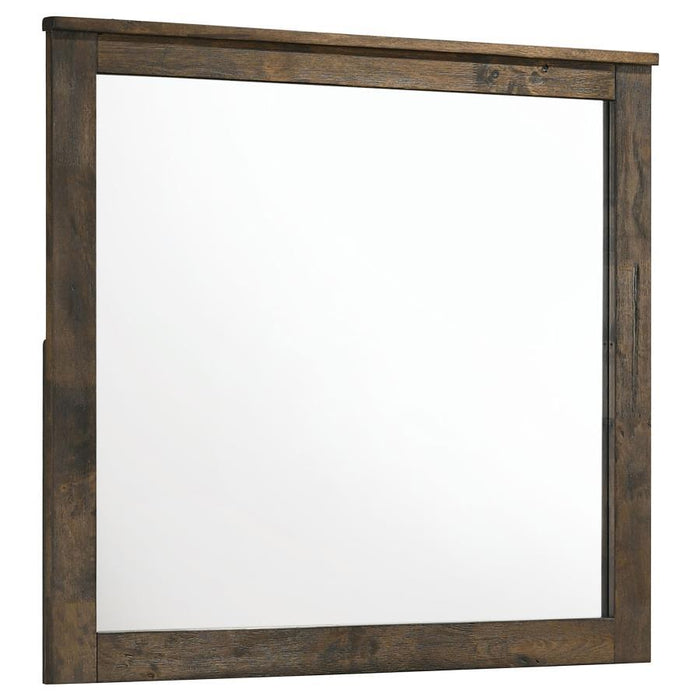 Woodmont - Rectangle Dresser Mirror - Rustic Golden Brown - Simple Home Plus