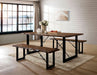 Dulce - Dining Table - Walnut / Black - Simple Home Plus