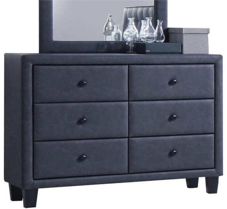 2 Tone PU Wood Dresser - Gray