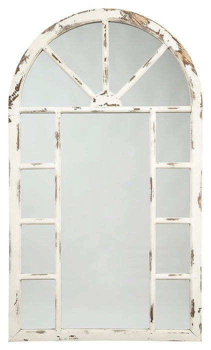 Divakar - Antique White - Accent Mirror - Simple Home Plus