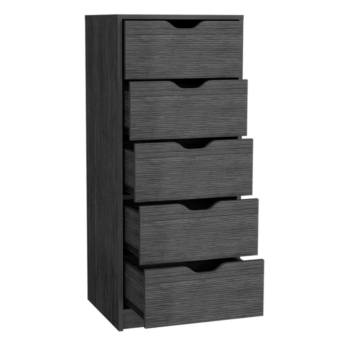 Five Drawer Standard Chest - Dark Gray