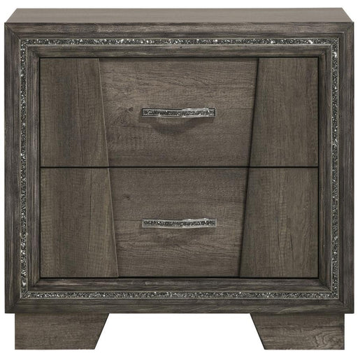 Janine - 2-Drawer Nightstand - Gray - Simple Home Plus