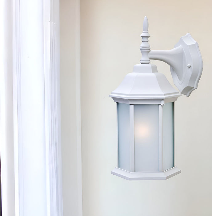 Glass Swing Arm Wall Light - White Frosted