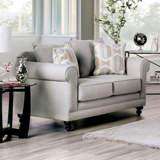 Kacey - Loveseat - Light Gray /Powder Blue / Pale Plum - Simple Home Plus