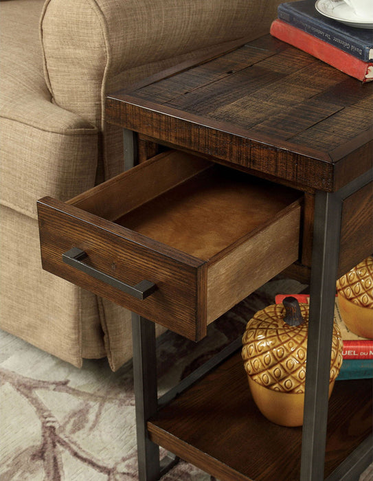 Brick Attic - Side Table - Oak / Multi - Simple Home Plus