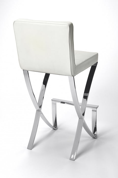 Iron Bar Chair - Off - White / Silver