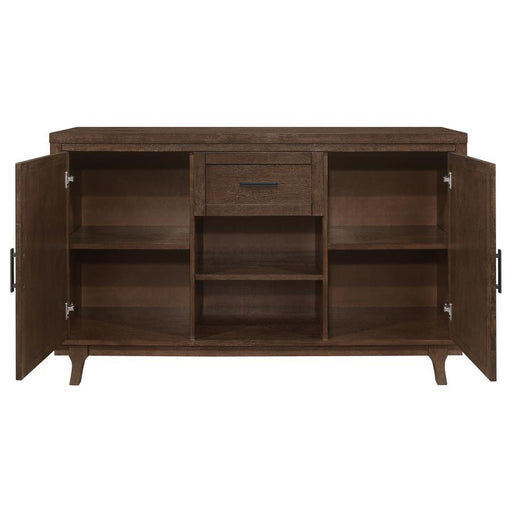 Reynolds - 2-Door Dining Sideboard Server - Brown Oak - Simple Home Plus