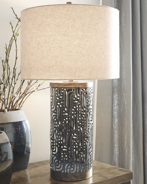 Dayo - Gray / Gold Finish - Metal Table Lamp - Simple Home Plus