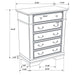 Manchester - 5-Drawer Chest - Wheat - Simple Home Plus