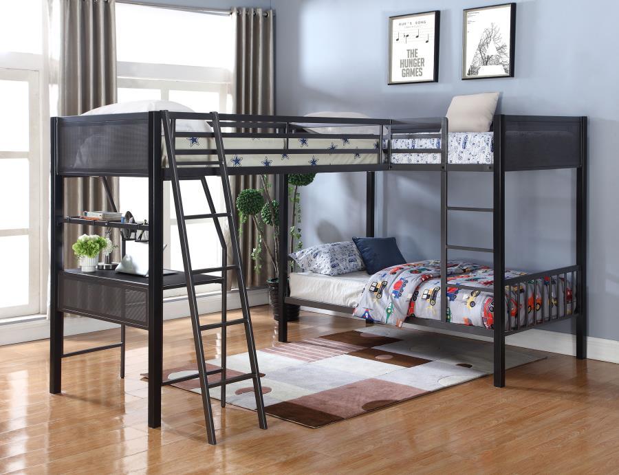 Meyers - 2 Piece Metal Bunk Bed Set - Simple Home Plus