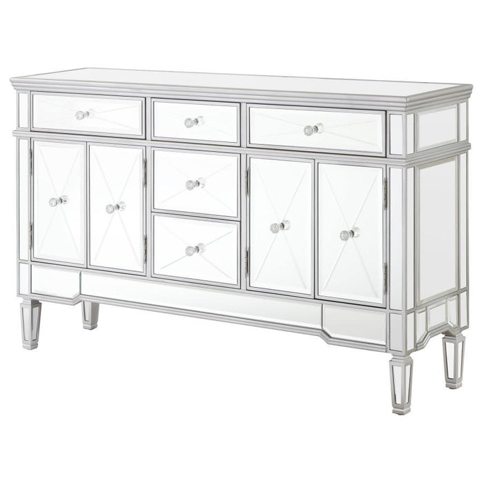 Duchess - 5-Drawer Accent Cabinet - Silver - Simple Home Plus