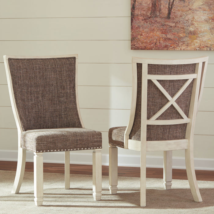 Bolanburg - Brown / Beige - Dining Uph Side Chair (Set of 2) - Lattice Back - Simple Home Plus