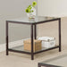 Trini - End Table With Glass Shelf - Black Nickel - Simple Home Plus