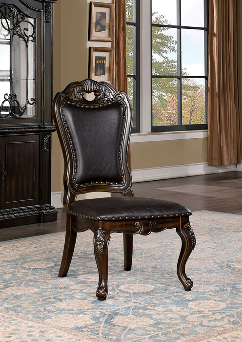 Lombardy - Side Chair (Set of 2) - Walnut / Dark Brown - Simple Home Plus