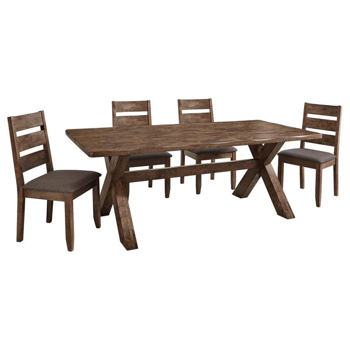 Alston - Rustic Trestle Dining Room Set - Simple Home Plus