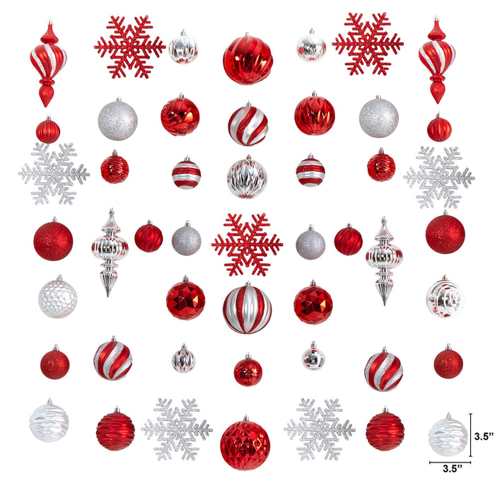 81 Pcs Shatterproof Ornament Set