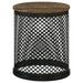 Aurora - Round Accent Table With Drum Base - Natural And Black - Simple Home Plus