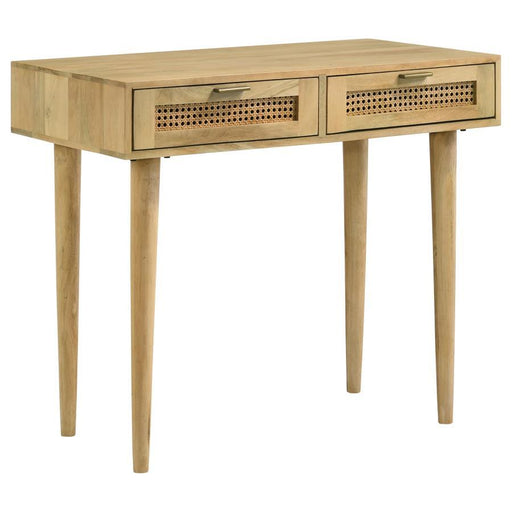 Zamora - Rectangular 2-Drawer Accent Writing Desk - Natural - Simple Home Plus