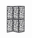 Nailan - 3-panel Open Mosaic Pattern Room Divider - Black - Simple Home Plus