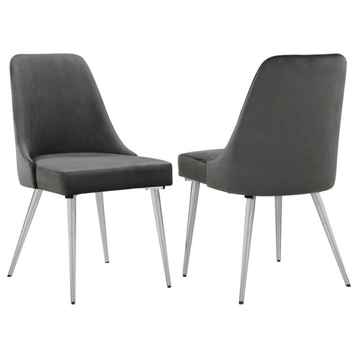 Cabianca - Curved Back Side Chairs (Set of 2) - Gray - Simple Home Plus