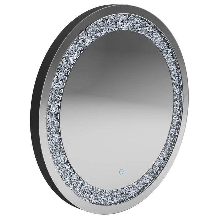 Landar - Round Wall Mirror - Silver - Simple Home Plus