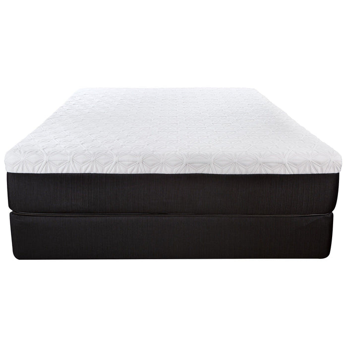 10.5" California King Lux Gel Infused Memory Foam And High Density Foam Mattress - White / Black