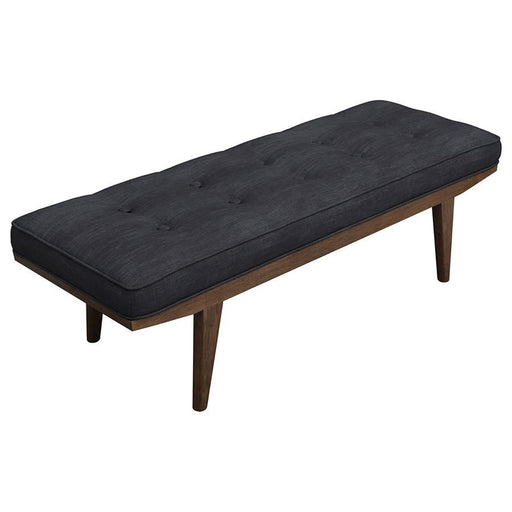 Wilson - Upholstered Tufted Bench - Taupe And Natural - Simple Home Plus