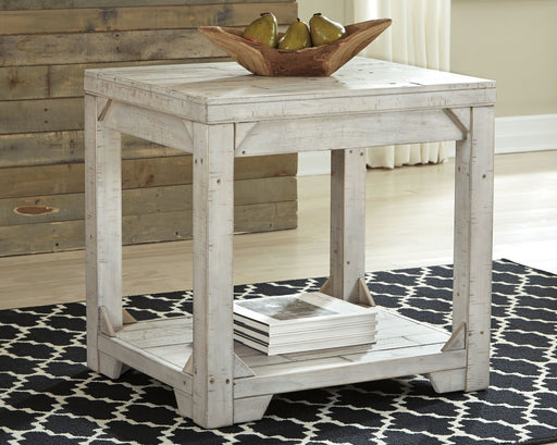 Fregine - Whitewash - Rectangular End Table - Simple Home Plus