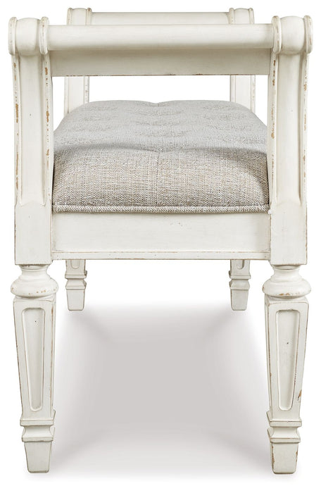 Realyn - Antique White - Accent Bench - Simple Home Plus