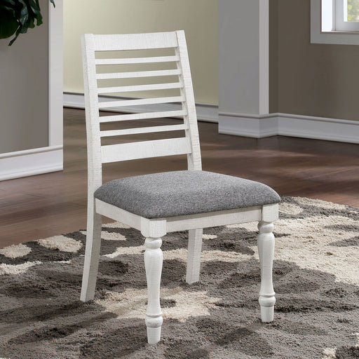 Calabria - Side Chair (Set of 2) - Antique White / Gray - Simple Home Plus