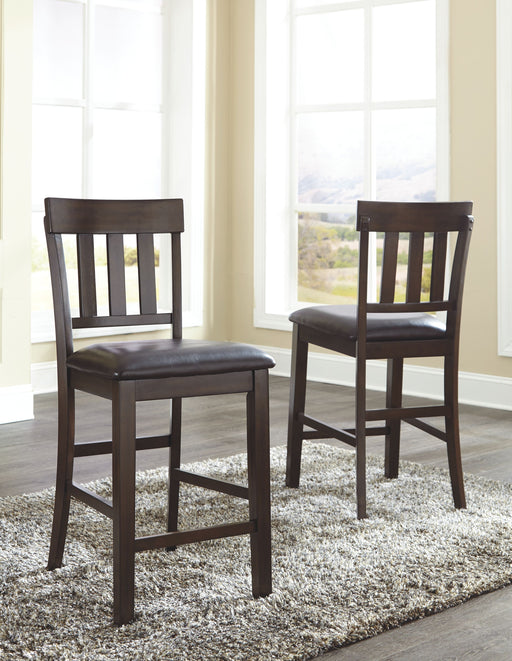 Haddigan - Dark Brown - Upholstered Barstool (Set of 2) - Simple Home Plus