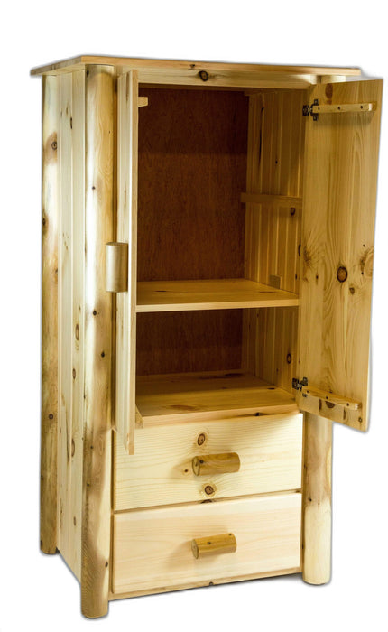 All Wood Armoire - Natural Light Honey