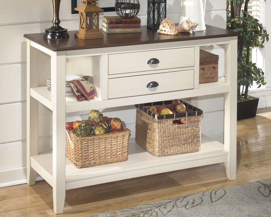 Whitesburg - Brown / Cottage White - Dining Room Server - Simple Home Plus