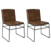 Abbott - Upholstered Side Chairs (Set of 2) - Antique Brown And Matte Black - Simple Home Plus