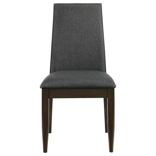 Wes - Upholstered Side Chair (Set of 2) - Gray And Dark Walnut - Simple Home Plus