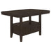 Prentiss - Rectangular Counter Height Table With Butterfly Leaf - Cappuccino - Simple Home Plus