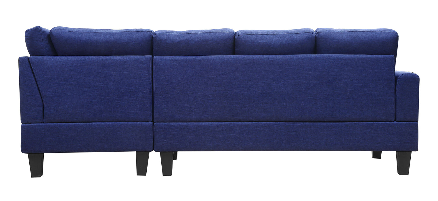 Linen L Shaped Two Piece Corner Sectional - Blue