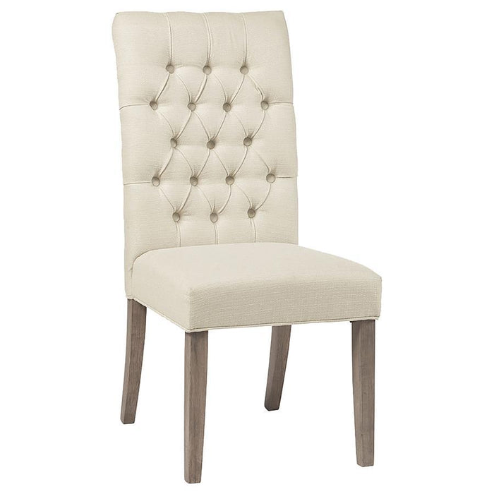 Douglas - Tufted Back Dining Chairs (Set of 2) - Vineyard Oak - Simple Home Plus