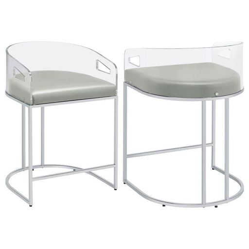 Thermosolis - Acrylic Back Stools (Set of 2) - Simple Home Plus